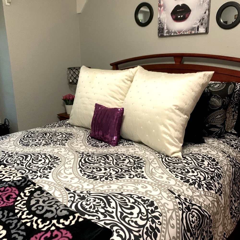 ***SOLD****2 Down filled European pillows & Sham covers